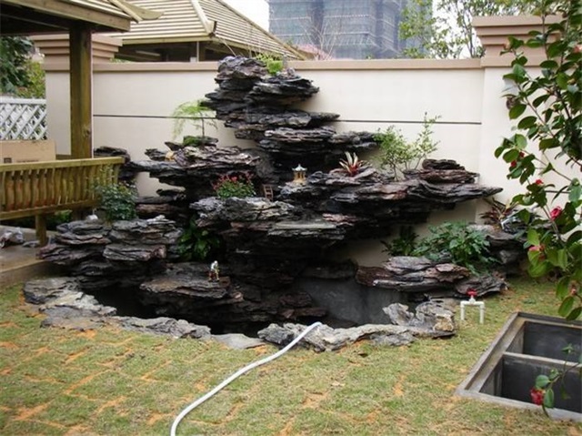 长安庭院鱼池过滤池改造